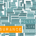 An insurance terminology word cloud